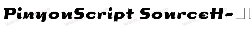 PinyouScript SourceH字体转换